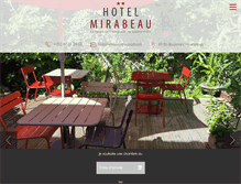 Tablet Screenshot of hotel-mirabeau.fr